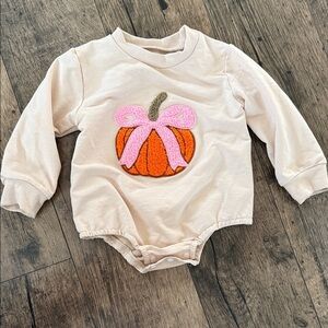 Baby Pumpkin Romper Chenille Halloween Thanksgiving
